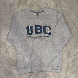 Russell Athletic Gray Crewneck Sweater with UBC Logo